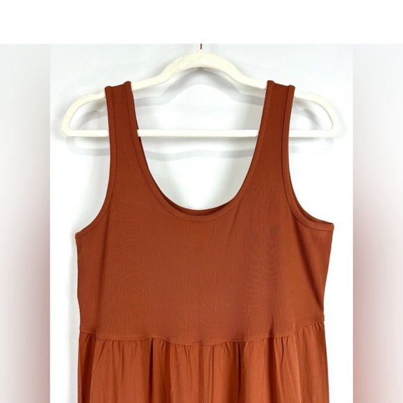 Athleta Women’s Passenger Wide Leg Jumpsuit with Ppckets- Rust Orange - Picture 5 of 11